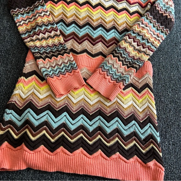 Missoni for Target Chevron Knit Tunic Zip Hooded Sweater Jacket Kids Size XL - Picture 8 of 9